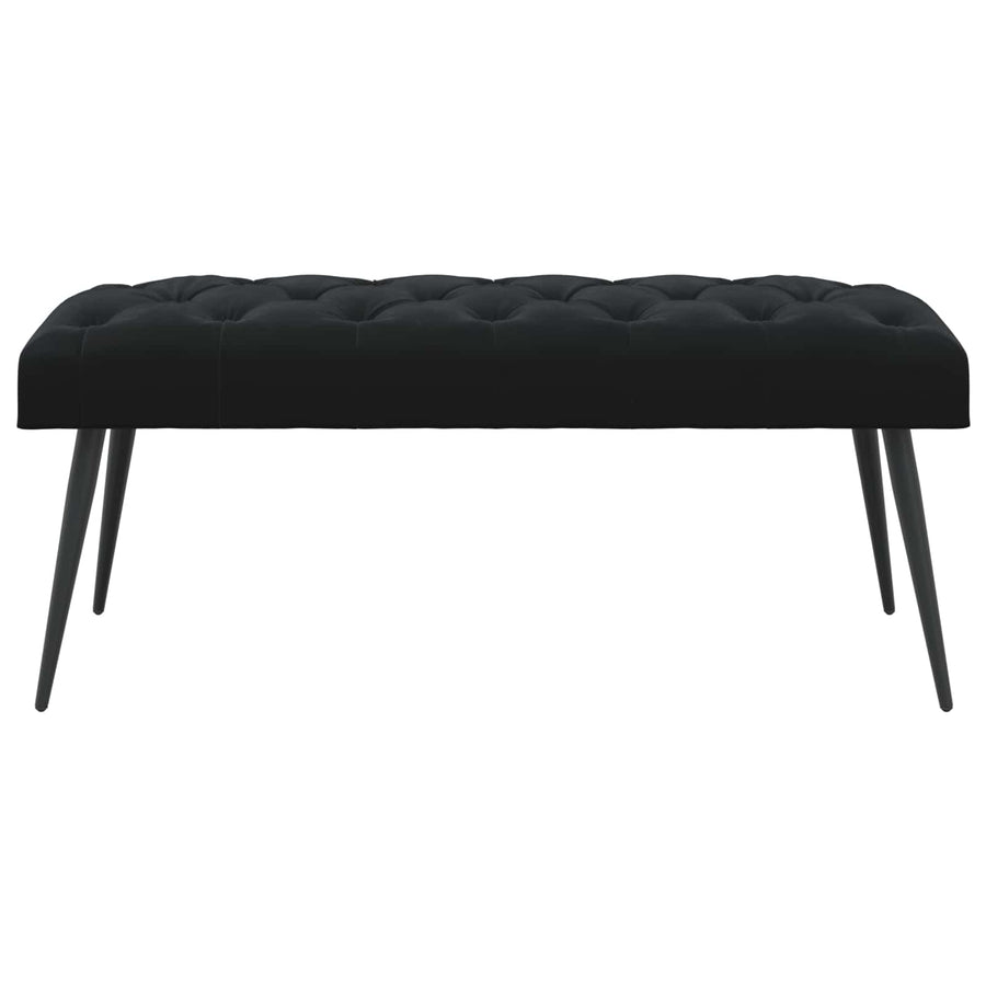 Bank met knoopverstelling Zwart 110 x 40 x 46 cm Fluweel