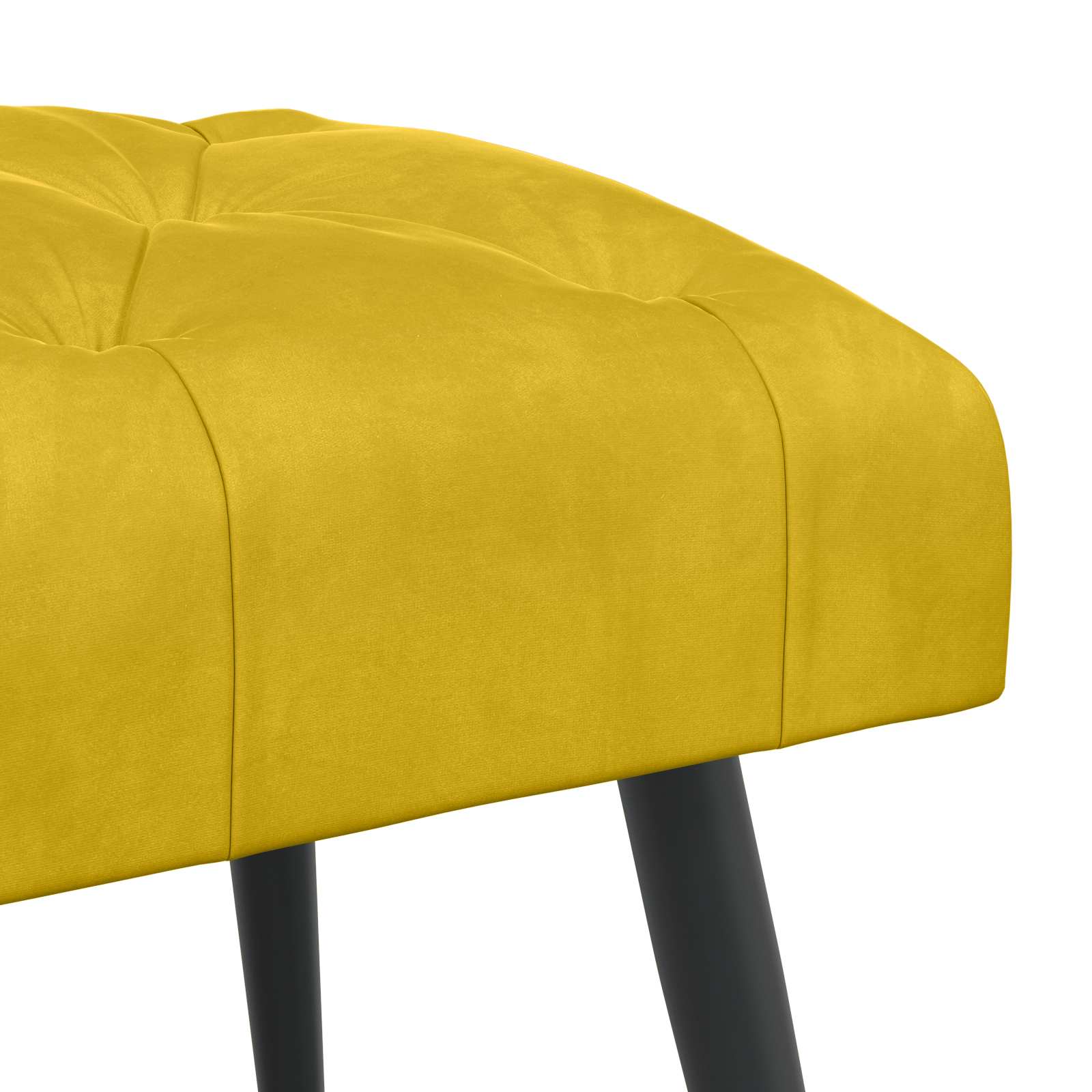 Bank met knoopverstelling Geel 110 x 40 x 46 cm Fluweel