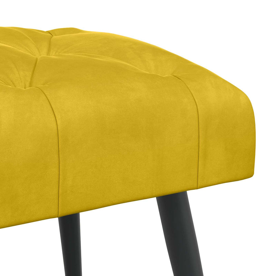 Bank met knoopverstelling Geel 110 x 40 x 46 cm Fluweel
