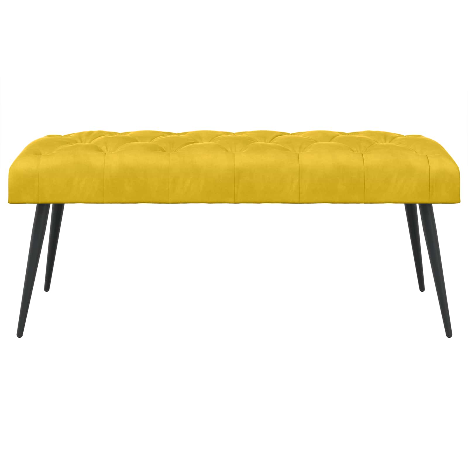Bank met knoopverstelling Geel 110 x 40 x 46 cm Fluweel