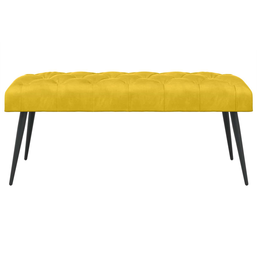 Bank met knoopverstelling Geel 110 x 40 x 46 cm Fluweel
