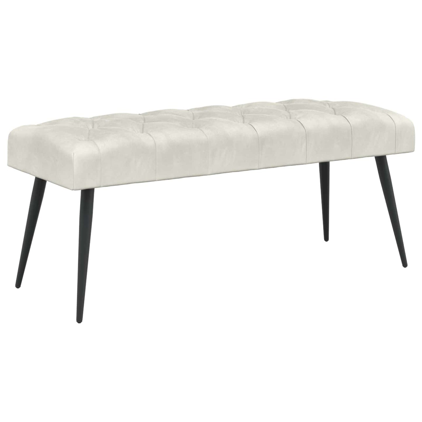 Bank met knoopverstelling Crèmekleurig 110 x 40 x 46 cm Fluweel
