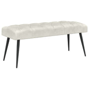 Bank 110x40x46 cm crèmekleurig fluweel