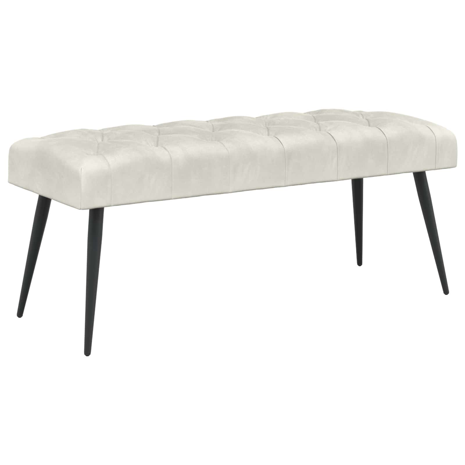 Bank met knoopverstelling Crèmekleurig 110 x 40 x 46 cm Fluweel