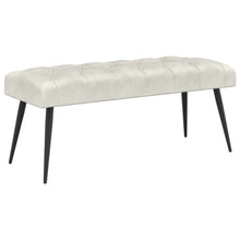 Bank met knoopverstelling Crèmekleurig 110 x 40 x 46 cm Fluweel