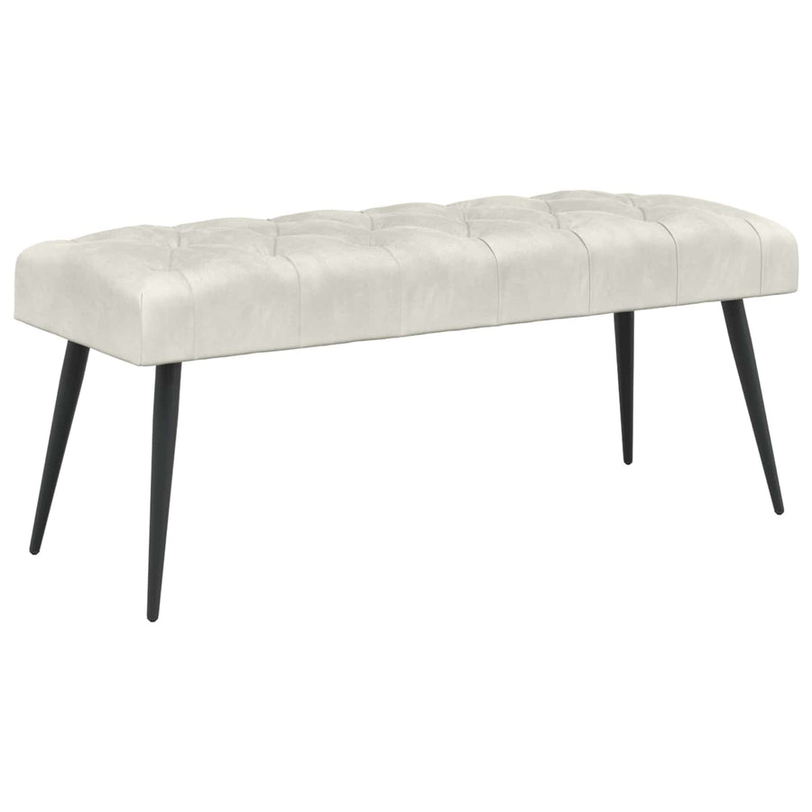 Bank met knoopverstelling Crèmekleurig 110 x 40 x 46 cm Fluweel