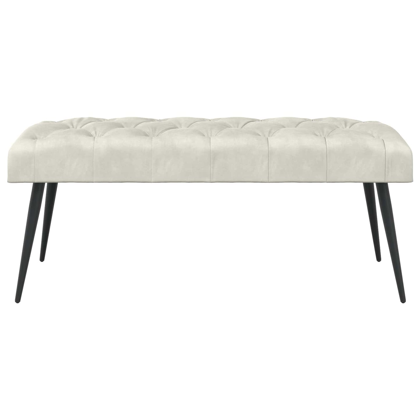 Bank met knoopverstelling Crèmekleurig 110 x 40 x 46 cm Fluweel