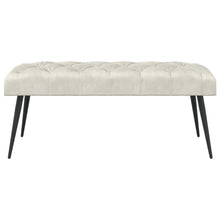 Bank met knoopverstelling Crèmekleurig 110 x 40 x 46 cm Fluweel