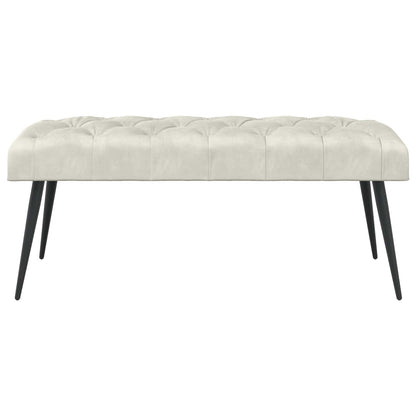 Bank met knoopverstelling Crèmekleurig 110 x 40 x 46 cm Fluweel