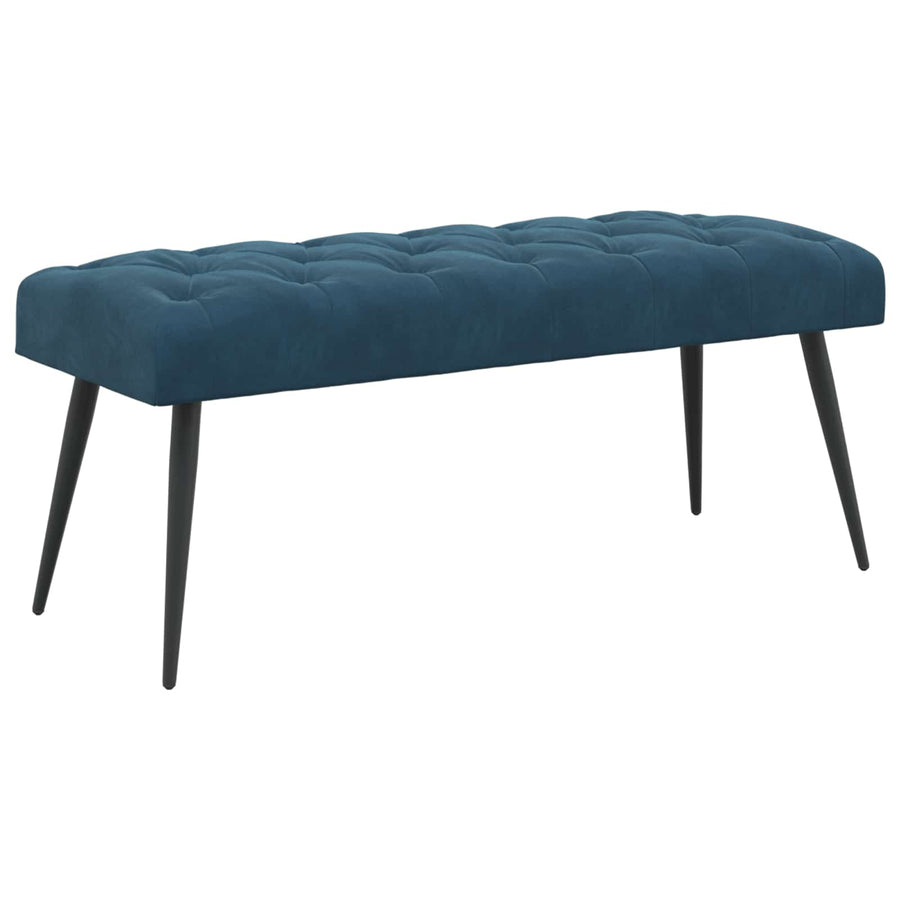 Bank met knoopverstelling Blauw 110 x 40 x 46 cm Fluweel