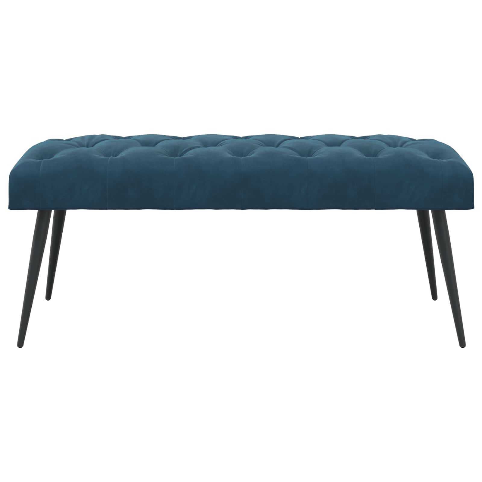 Bank met knoopverstelling Blauw 110 x 40 x 46 cm Fluweel