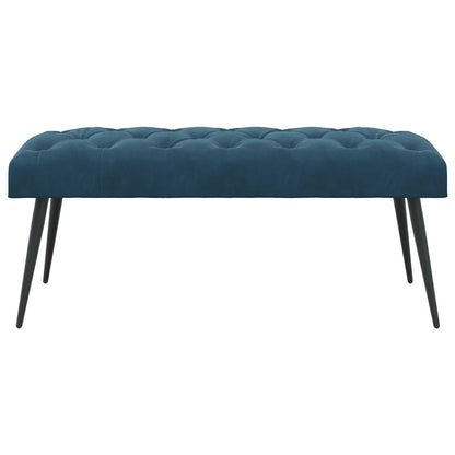 Bank met knoopverstelling Blauw 110 x 40 x 46 cm Fluweel
