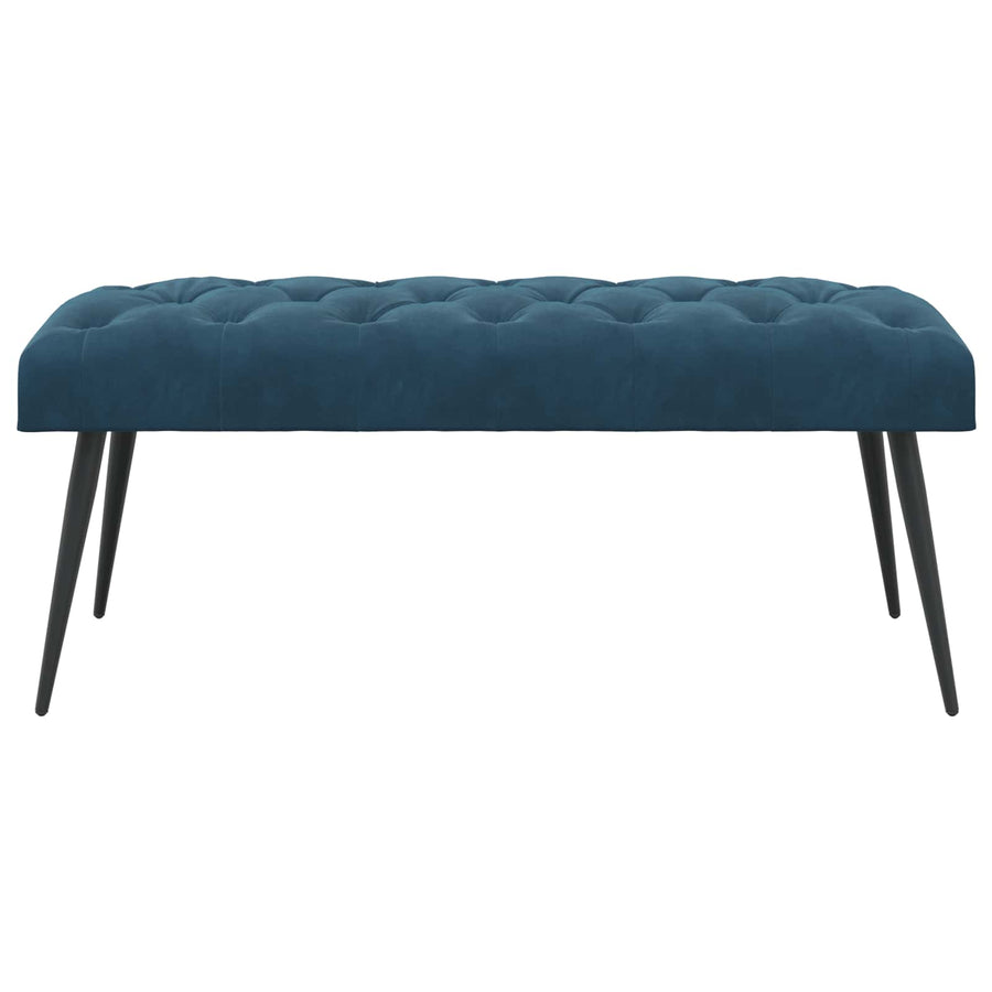 Bank met knoopverstelling Blauw 110 x 40 x 46 cm Fluweel