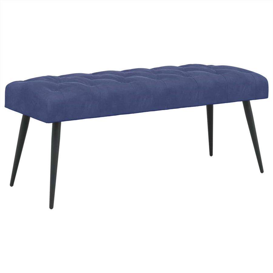 Bank met knoopverstelling Politieblauw 110 x 40 x 46 cm Fluweel