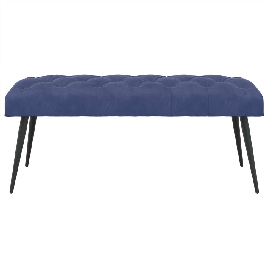 Bank met knoopverstelling Politieblauw 110 x 40 x 46 cm Fluweel