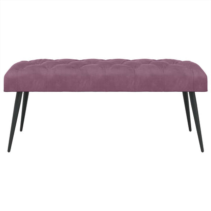 Bank met knoopverstelling Paars 110 x 40 x 46 cm Fluweel