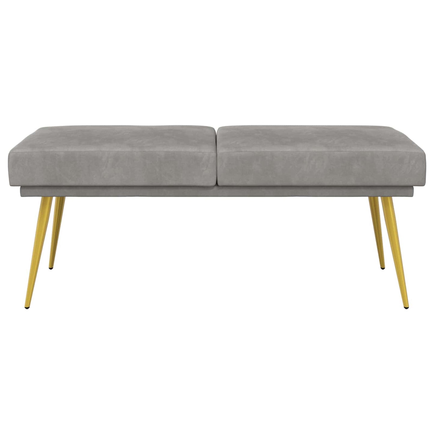 Dubbel Laagige Bank Lichtgrijs 120 x 45 x 46 cm Fluweel