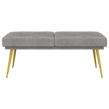 Dubbel Laagige Bank Lichtgrijs 120 x 45 x 46 cm Fluweel
