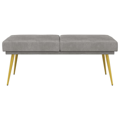Dubbel Laagige Bank Lichtgrijs 120 x 45 x 46 cm Fluweel