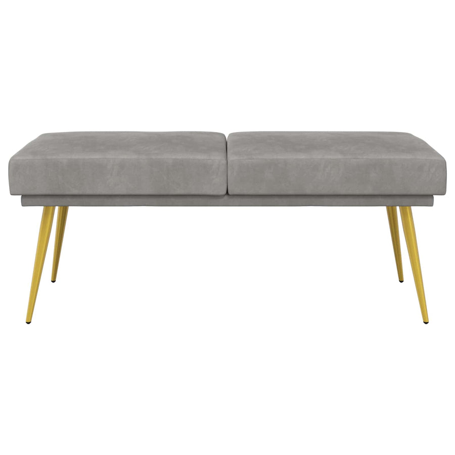 Dubbel Laagige Bank Lichtgrijs 120 x 45 x 46 cm Fluweel