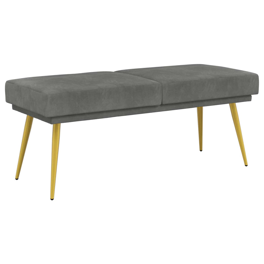 Dubbel Laagige Bank Donkergrijs 120 x 45 x 46 cm Fluweel