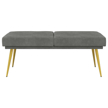 Dubbel Laagige Bank Donkergrijs 120 x 45 x 46 cm Fluweel