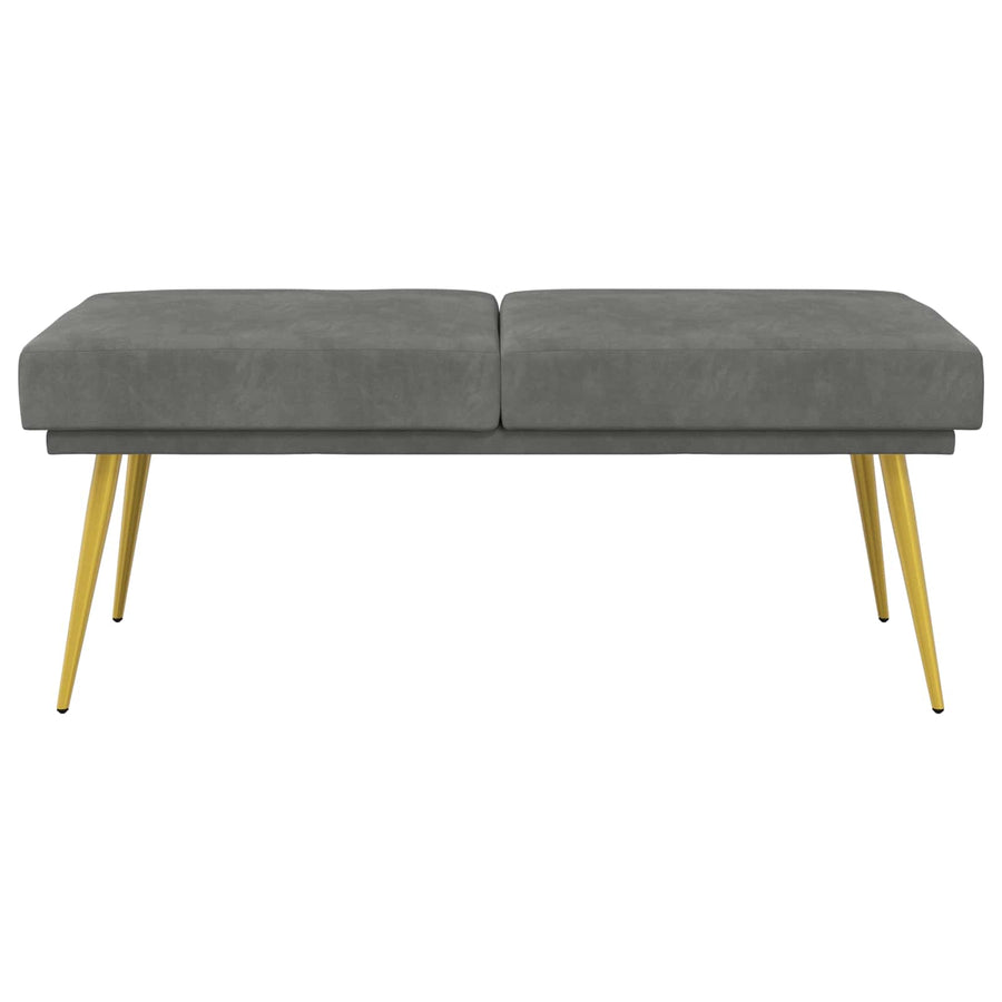 Dubbel Laagige Bank Donkergrijs 120 x 45 x 46 cm Fluweel