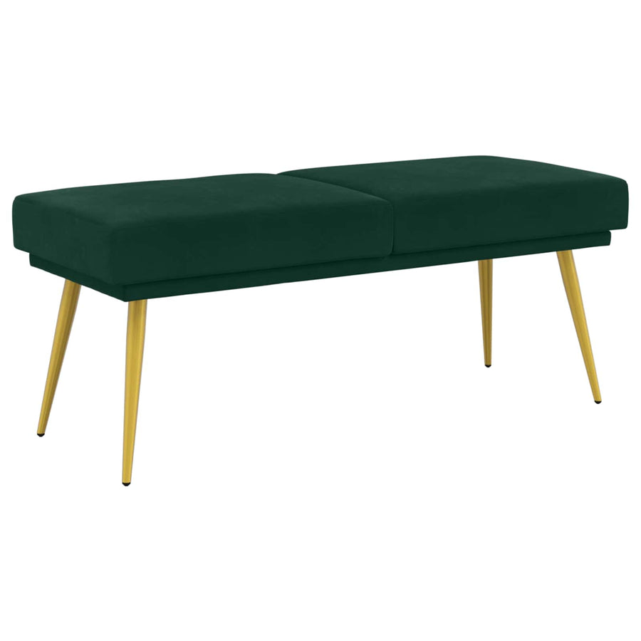 Dubbel Laagige Bank Donkergroen 120 x 45 x 46 cm Fluweel