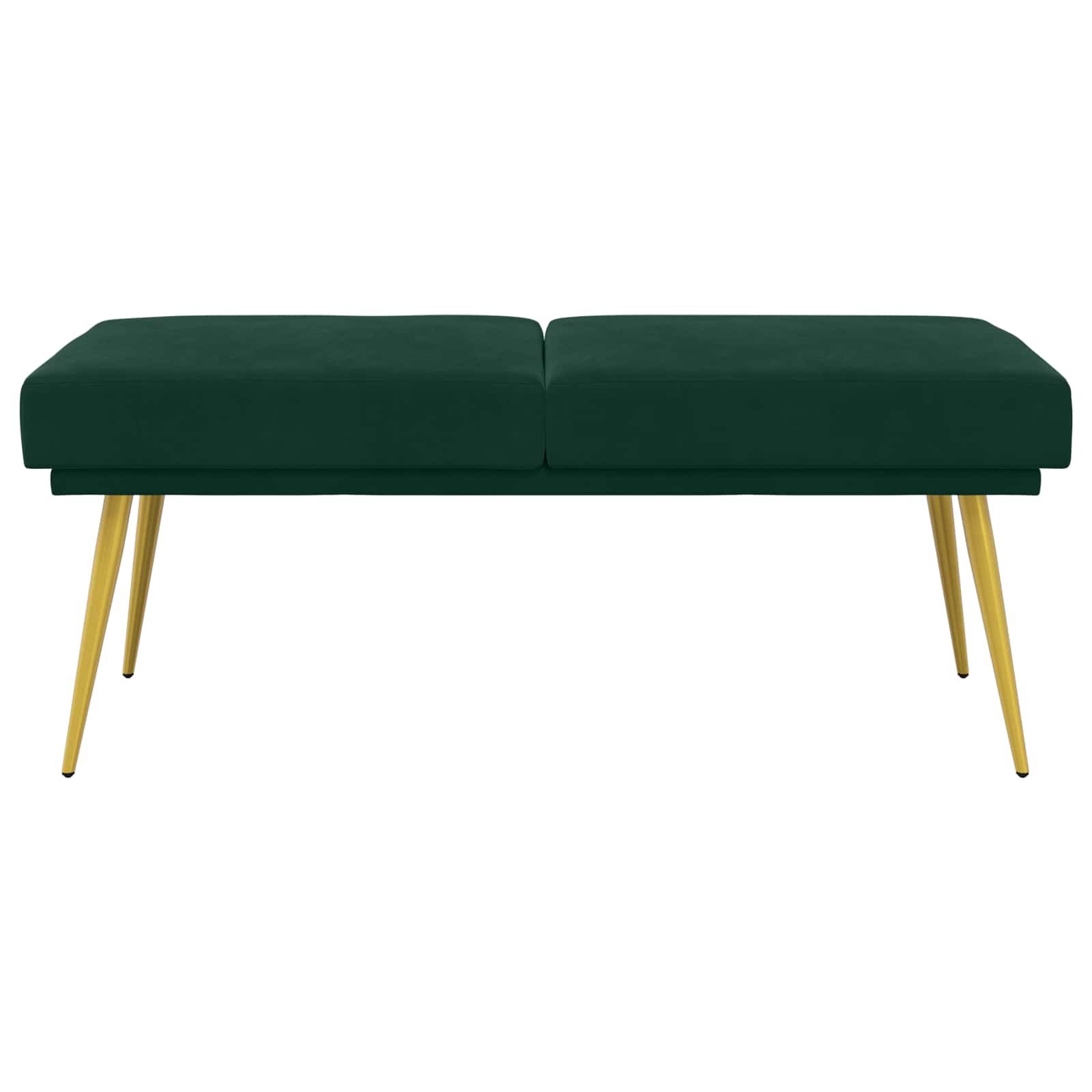 Dubbel Laagige Bank Donkergroen 120 x 45 x 46 cm Fluweel