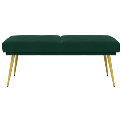 Dubbel Laagige Bank Donkergroen 120 x 45 x 46 cm Fluweel