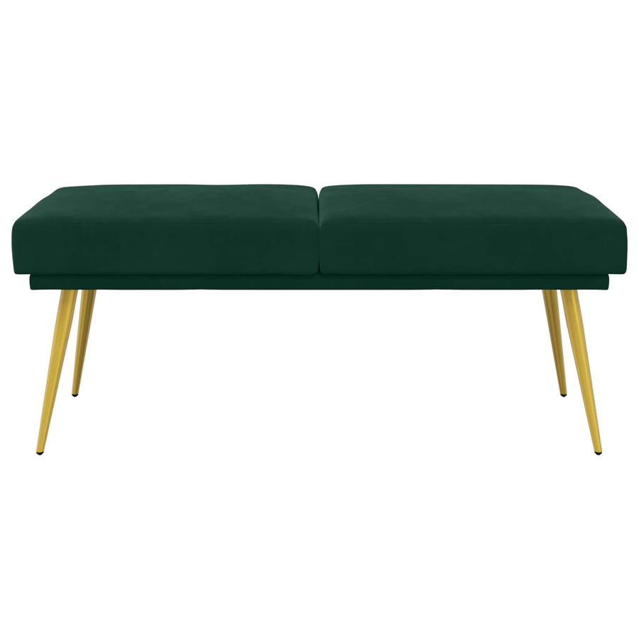 Dubbel Laagige Bank Donkergroen 120 x 45 x 46 cm Fluweel
