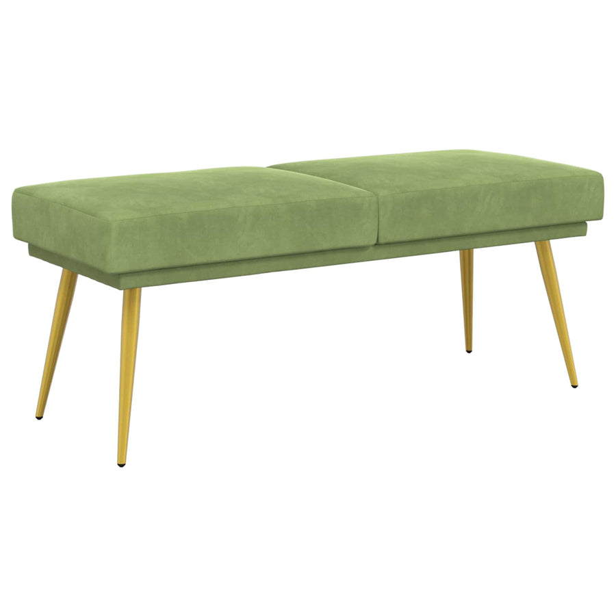 Dubbel Laagige Bank Lichtgroen 120 x 45 x 46 cm Fluweel