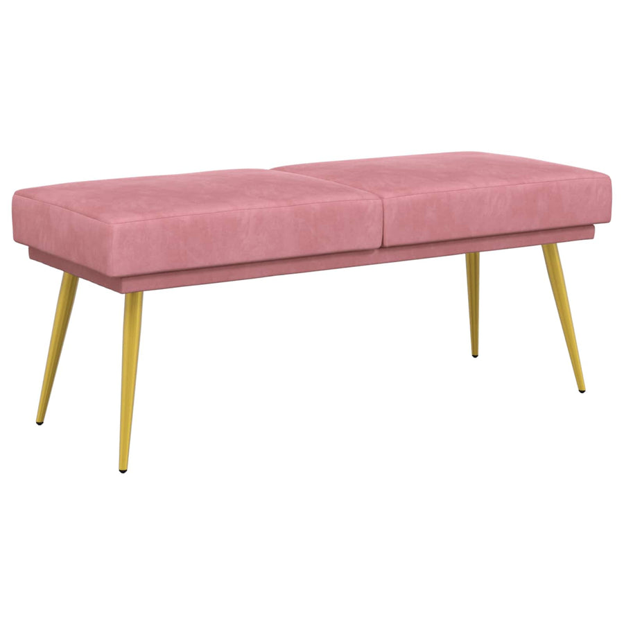 Dubbel Laagige Bank Roze 120 x 45 x 46 cm Fluweel