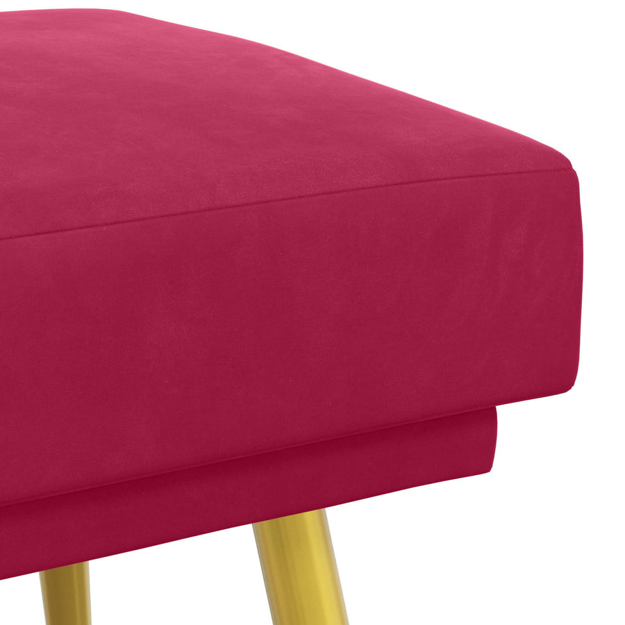 Dubbel Laagige Bank Wijnrood 120 x 45 x 46 cm Fluweel