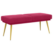 Bank wijnrood 120x45x46 cm fluweel