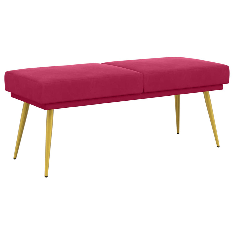 Dubbel Laagige Bank Wijnrood 120 x 45 x 46 cm Fluweel