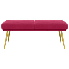 Dubbel Laagige Bank Wijnrood 120 x 45 x 46 cm Fluweel