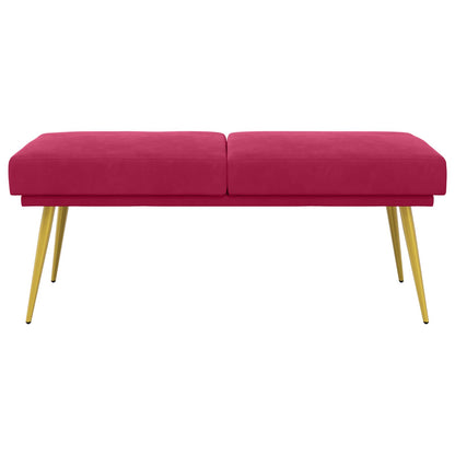 Dubbel Laagige Bank Wijnrood 120 x 45 x 46 cm Fluweel