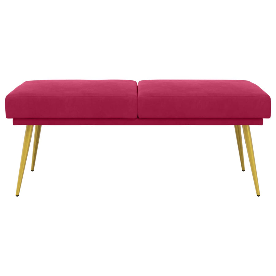 Dubbel Laagige Bank Wijnrood 120 x 45 x 46 cm Fluweel