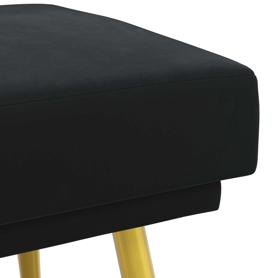 Dubbel Laagige Bank Zwart 120 x 45 x 46 cm Fluweel