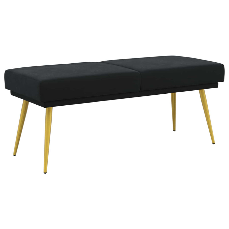Dubbel Laagige Bank Zwart 120 x 45 x 46 cm Fluweel