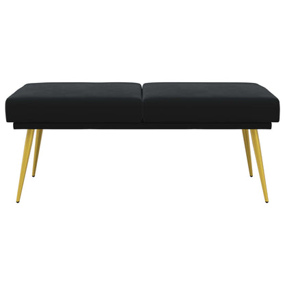 Dubbel Laagige Bank Zwart 120 x 45 x 46 cm Fluweel