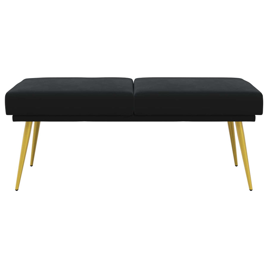 Dubbel Laagige Bank Zwart 120 x 45 x 46 cm Fluweel