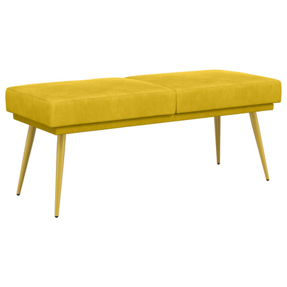 Dubbel Laagige Bank Geel 120 x 45 x 46 cm Fluweel