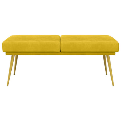 Dubbel Laagige Bank Geel 120 x 45 x 46 cm Fluweel