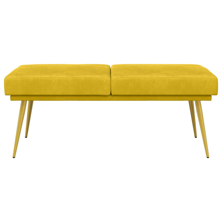 Dubbel Laagige Bank Geel 120 x 45 x 46 cm Fluweel