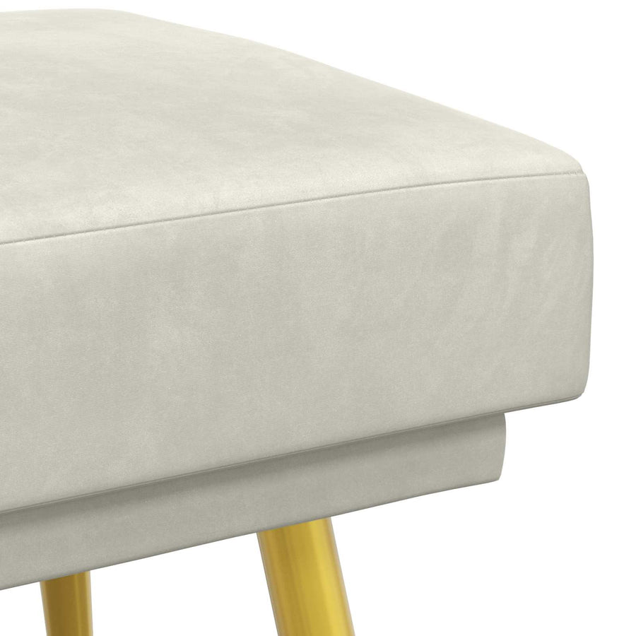 Dubbel Laagige Bank Crèmekleurig 120 x 45 x 46 cm Fluweel