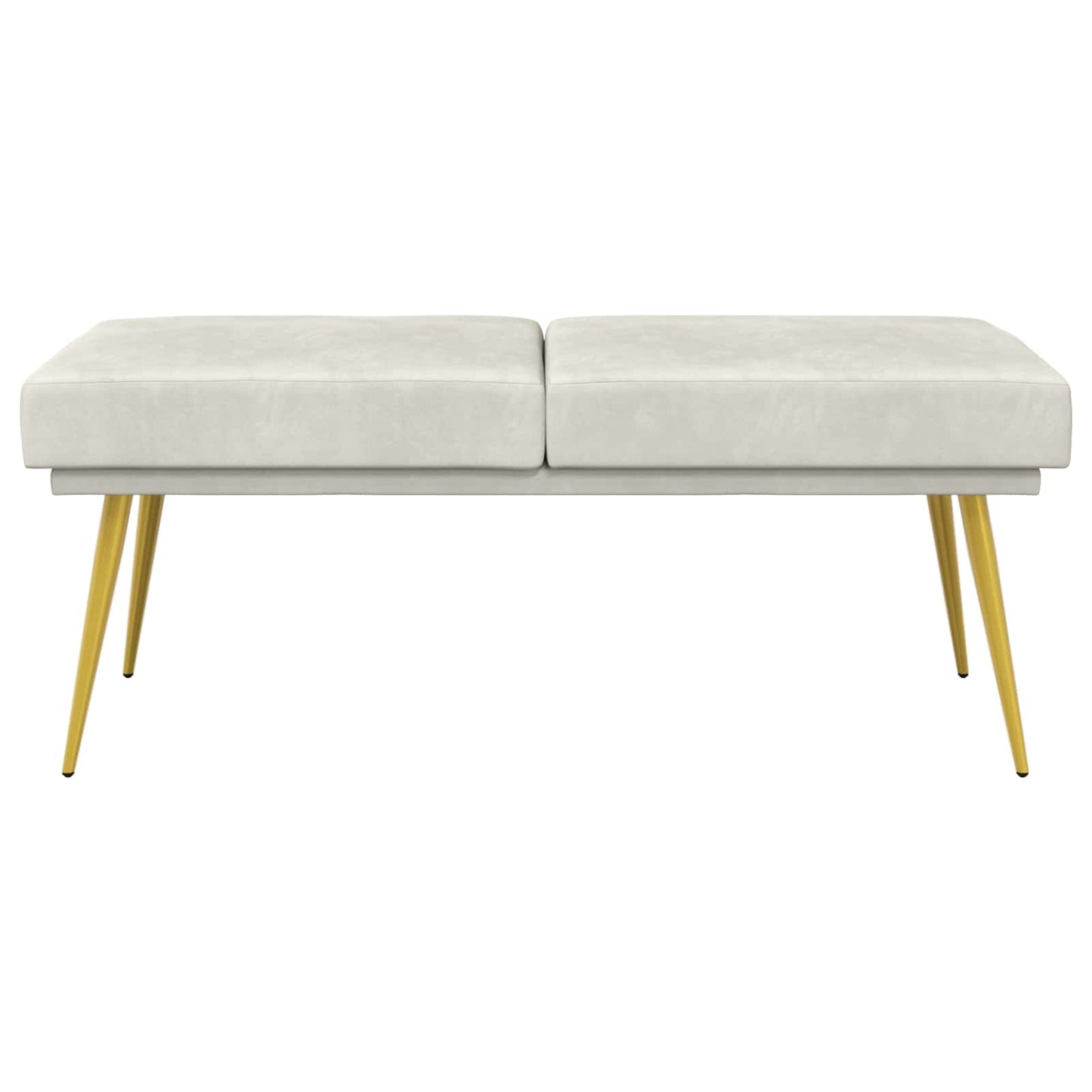 Dubbel Laagige Bank Crèmekleurig 120 x 45 x 46 cm Fluweel