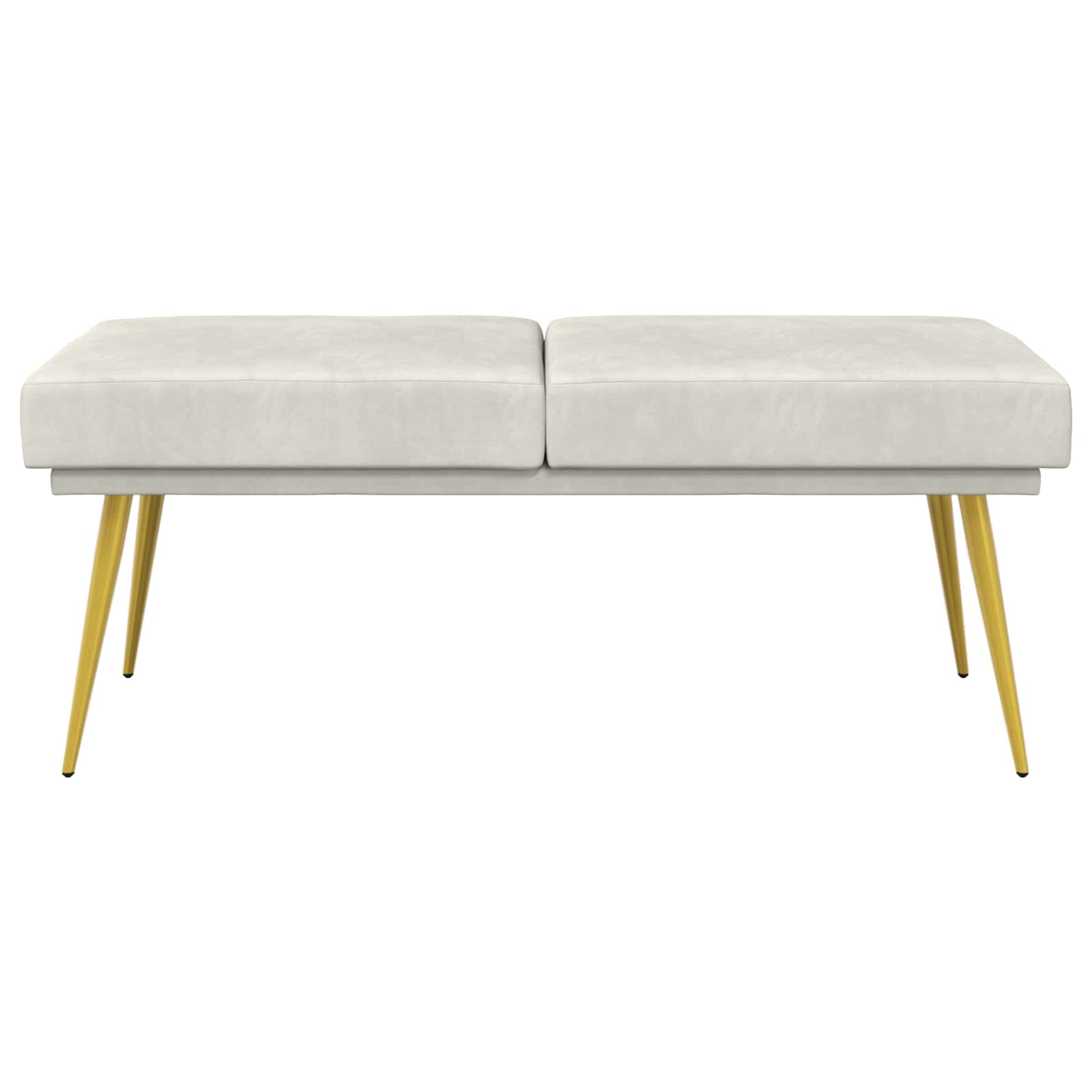 Dubbel Laagige Bank Crèmekleurig 120 x 45 x 46 cm Fluweel