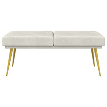 Dubbel Laagige Bank Crèmekleurig 120 x 45 x 46 cm Fluweel